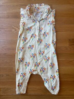 Bobo Choses Yellow Woven “Fireworks” Overall / 24M